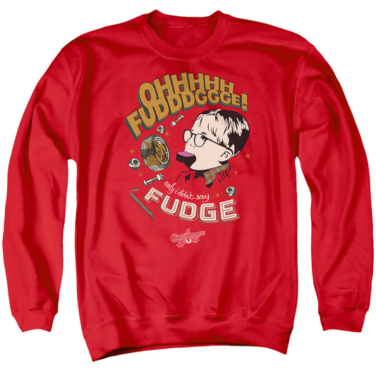 A CHRISTMAS STORY : FUDGE ADULT CREW SWEAT Red 2X