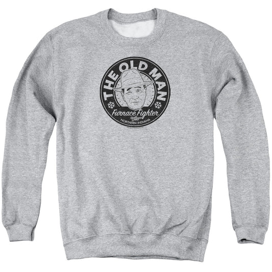 A CHRISTMAS STORY : THE OLD MAN ADULT CREW SWEAT Athletic Heather 2X
