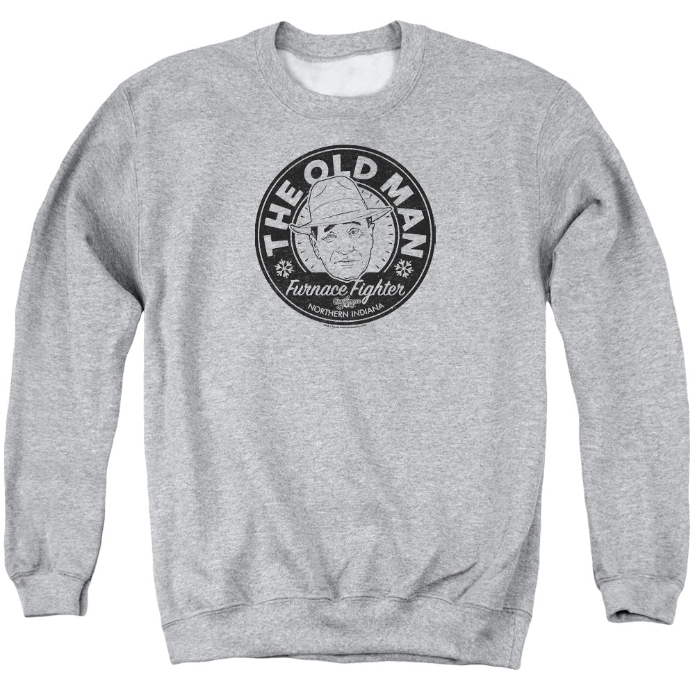 A CHRISTMAS STORY : THE OLD MAN ADULT CREW SWEAT Athletic Heather LG