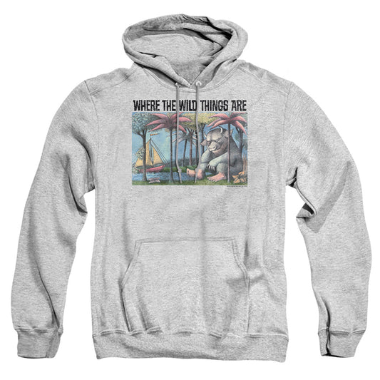 WHERE THE WILD THINGS ARE : COVER ART ADULT PULL OVER HOODIE Athletic Heather 2X