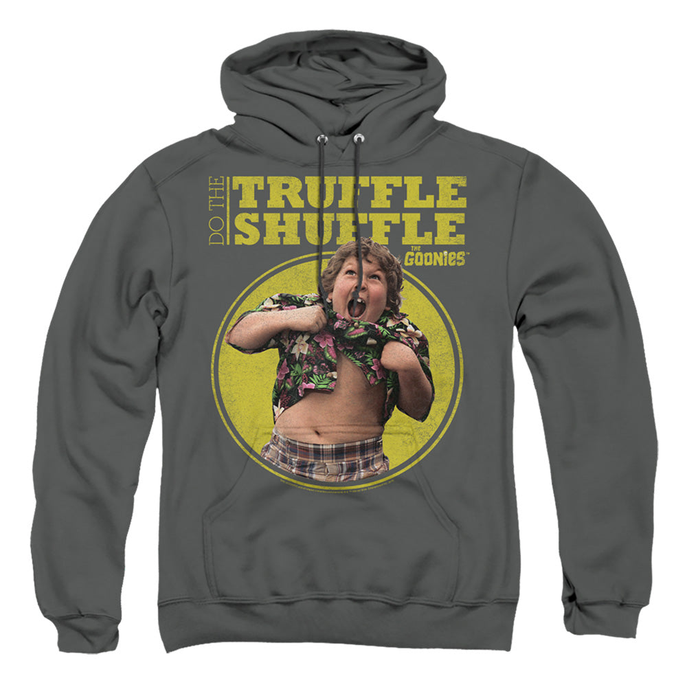 THE GOONIES : CHUNK TRUFFLE SHUFFLE ADULT PULL OVER HOODIE Charcoal LG