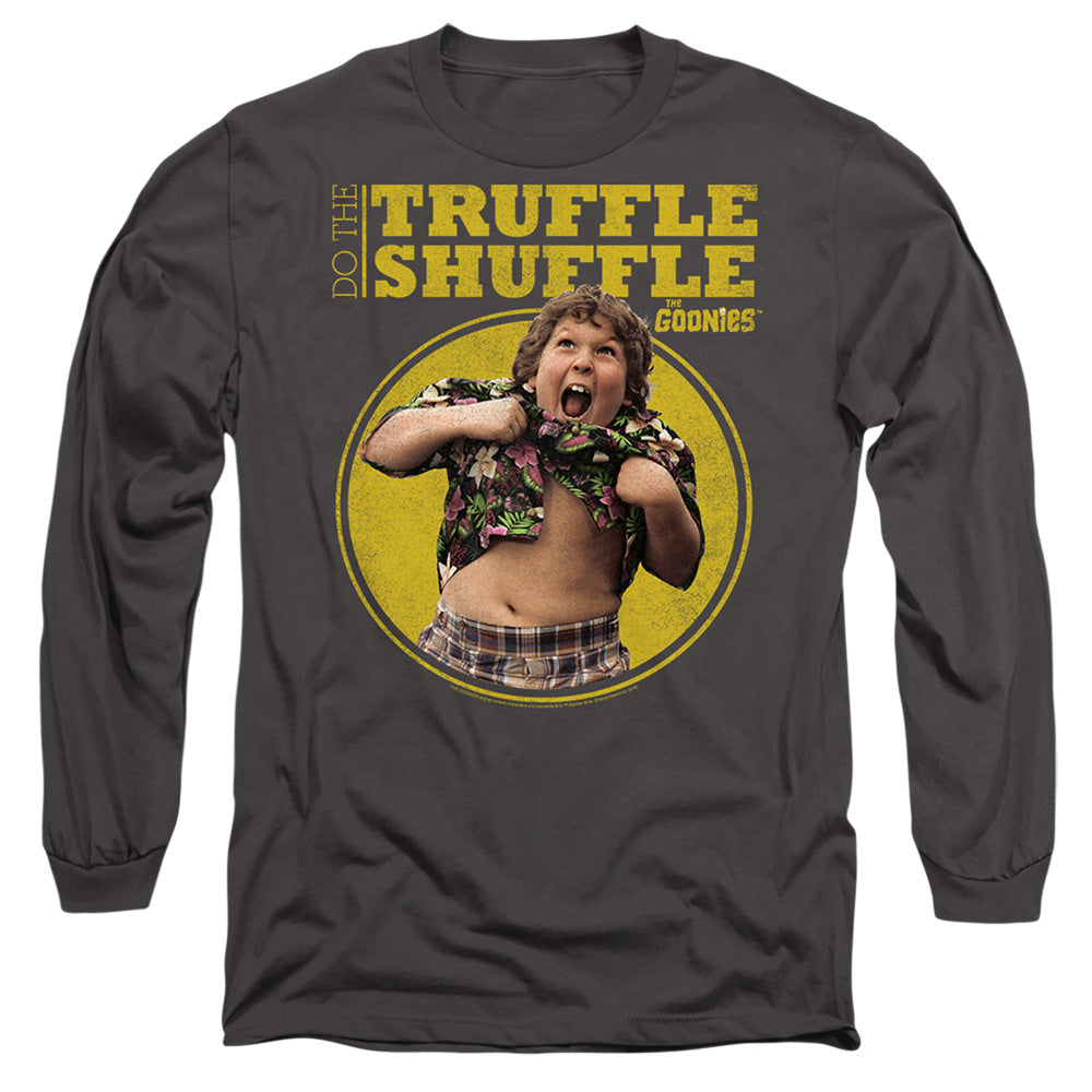 THE GOONIES : CHUNK TRUFFLE SHUFFLE L\S ADULT T SHIRT 18\1 Charcoal LG