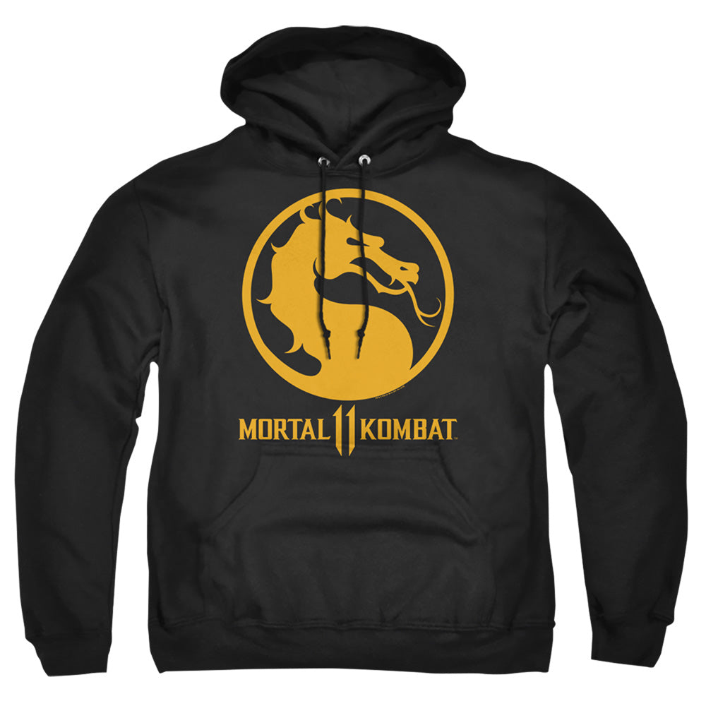 MORTAL KOMBAT 11 : DRAGON LOGO ADULT PULL OVER HOODIE Black 2X