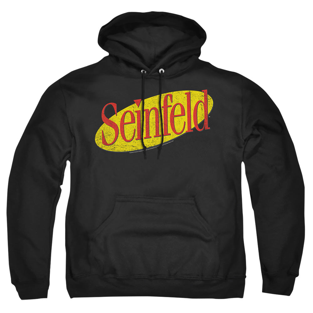 SEINFELD : SEINFELD LOGO ADULT PULL OVER HOODIE Black 2X