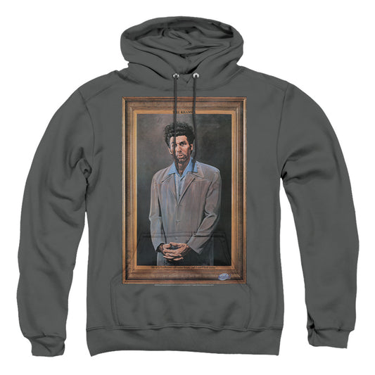 SEINFELD : KRAMER PORTRAIT ADULT PULL OVER HOODIE Charcoal MD