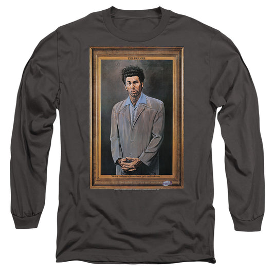 SEINFELD : KRAMER PORTRAIT L\S ADULT T SHIRT 18\1 Charcoal 2X