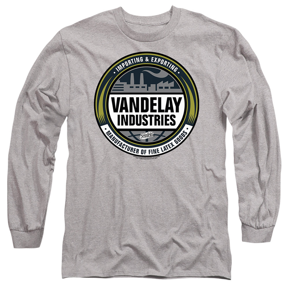 SEINFELD : VENDELAY LOGO L\S ADULT T SHIRT 18\1 Athletic Heather SM