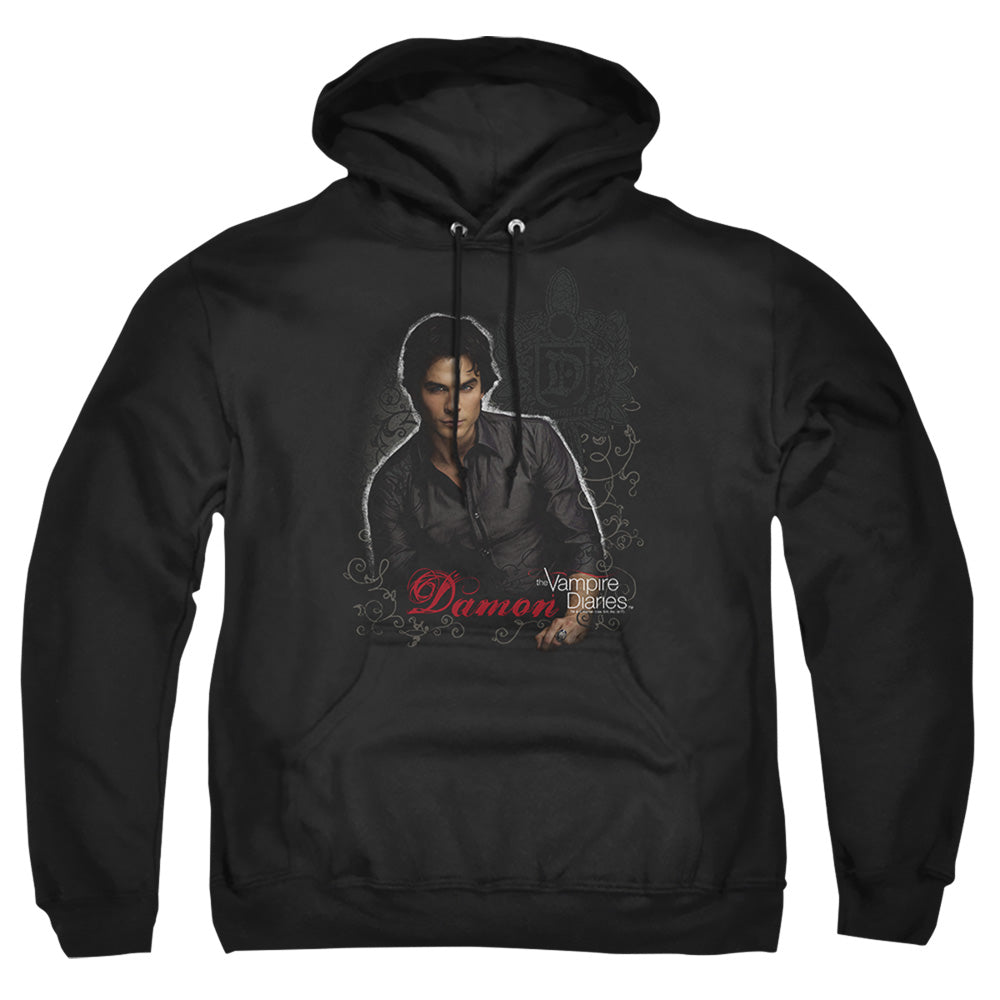 VAMPIRE DIARIES : DAMON ADULT PULL OVER HOODIE Black LG