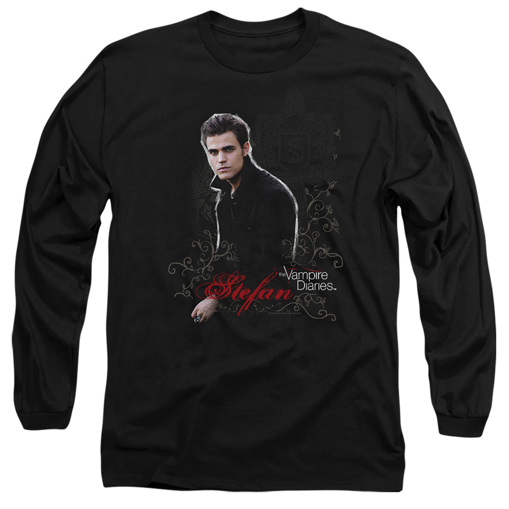 VAMPIRE DIARIES : STEFAN L\S ADULT T SHIRT 18\1 BLACK 2X