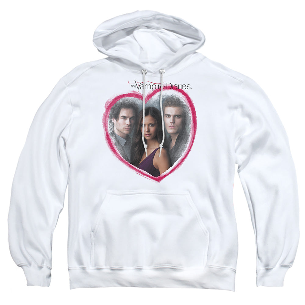 VAMPIRE DIARIES : GIRL'S CHOICE ADULT PULL OVER HOODIE White MD