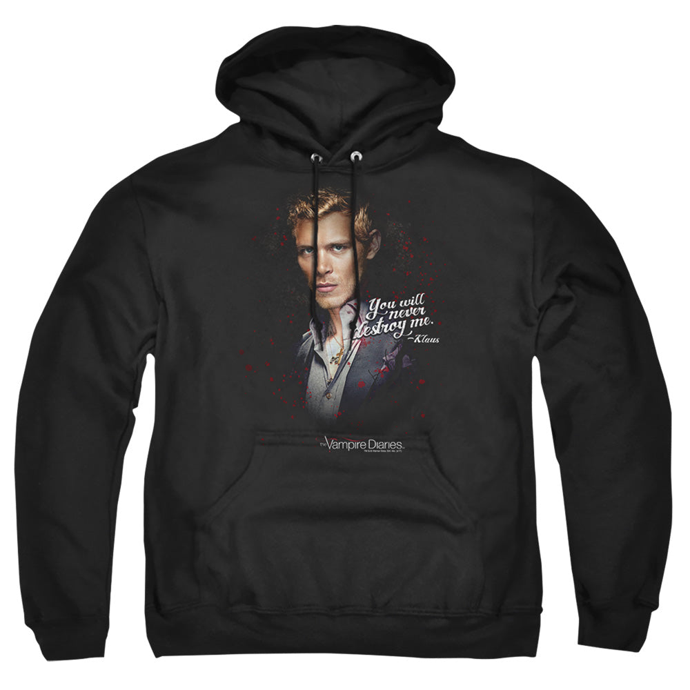 VAMPIRE DIARIES : NEVER DESTROY ADULT PULL OVER HOODIE Black 2X