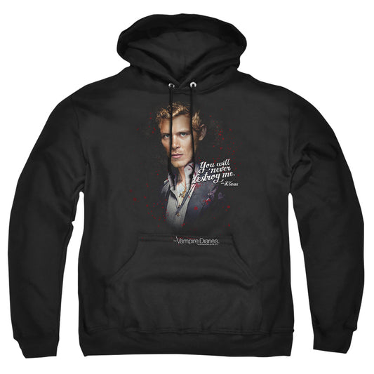 VAMPIRE DIARIES : NEVER DESTROY ADULT PULL OVER HOODIE Black MD