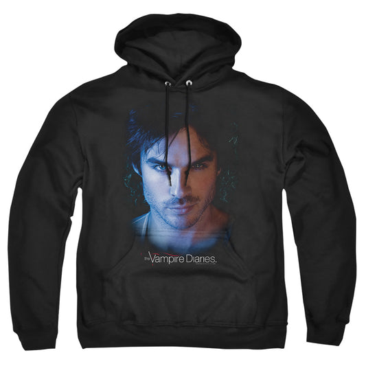 VAMPIRE DIARIES : DAMON ADULT PULL OVER HOODIE Black 2X