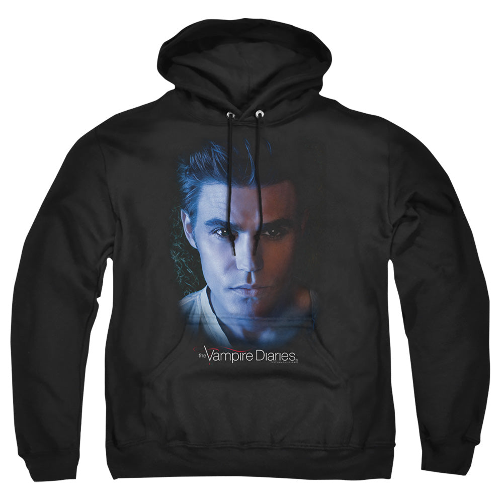 VAMPIRE DIARIES : STEFAN ADULT PULL OVER HOODIE Black 2X