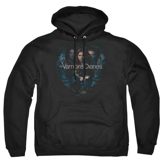 VAMPIRE DIARIES : HEART'S DESIRE ADULT PULL OVER HOODIE Black 2X