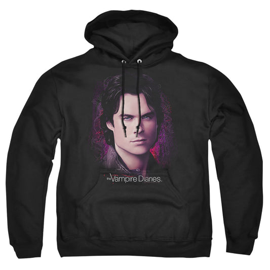 VAMPIRE DIARIES : COMPELLING ADULT PULL OVER HOODIE Black 2X