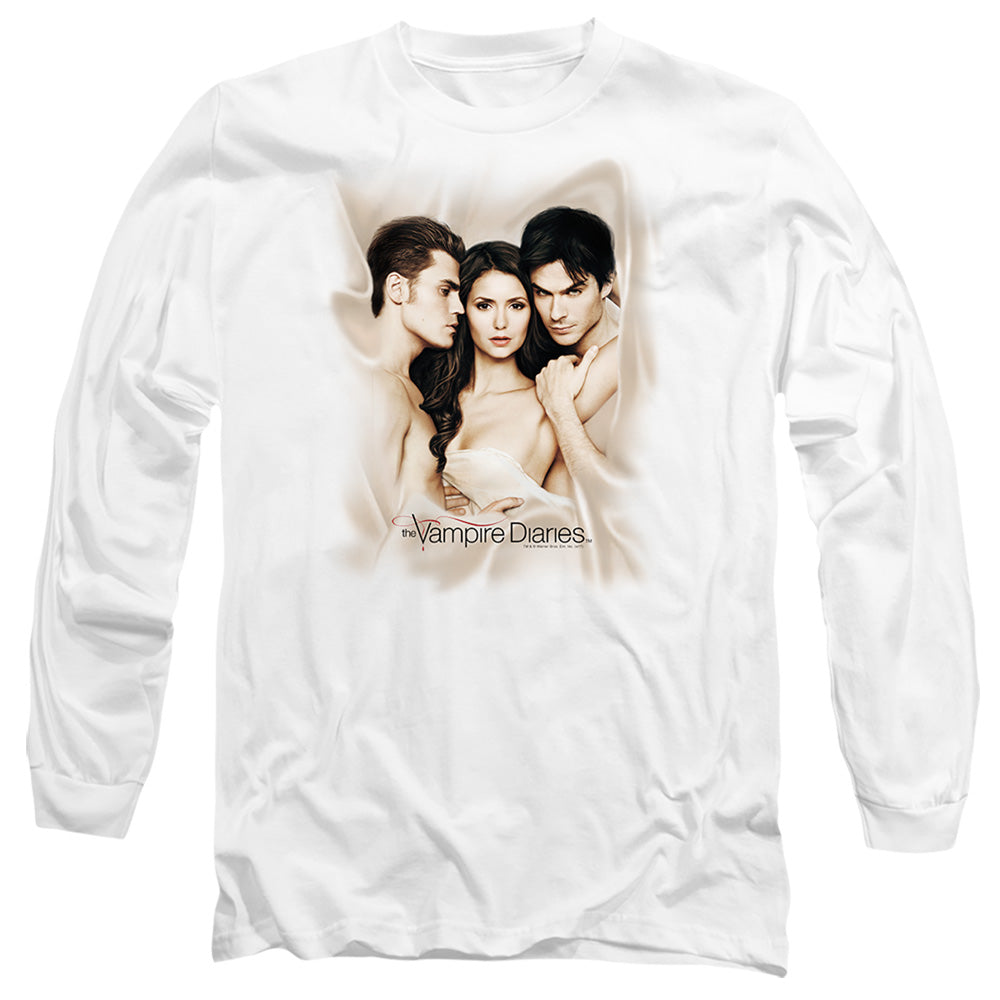 VAMPIRE DIARIES : BOUNDED L\S ADULT T SHIRT 18\1 White 2X