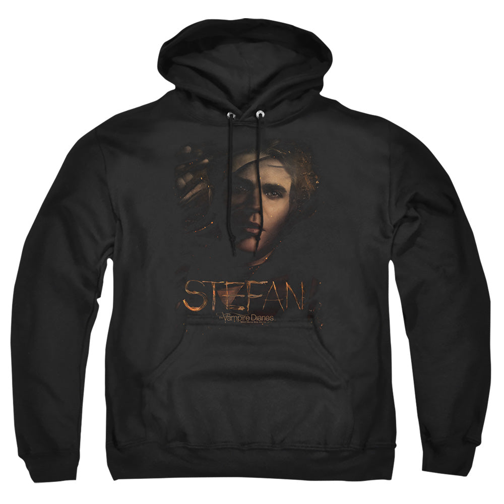 VAMPIRE DIARIES : STEFAN SMOKEY VEIL ADULT PULL OVER HOODIE Black 2X