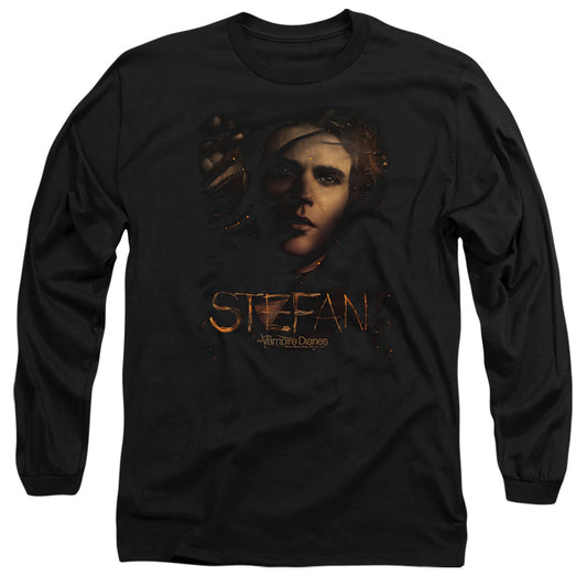 VAMPIRE DIARIES : STEFAN SMOKEY VEIL L\S ADULT T SHIRT 18\1 Black MD