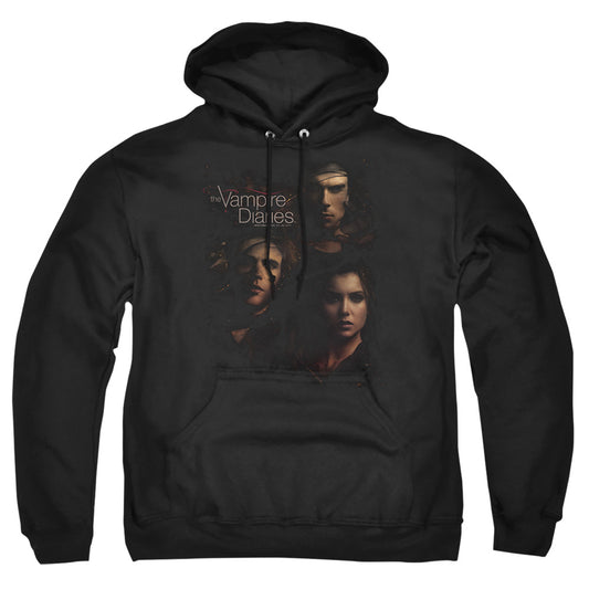 VAMPIRE DIARIES : SMOKEY VEIL ADULT PULL OVER HOODIE Black 2X