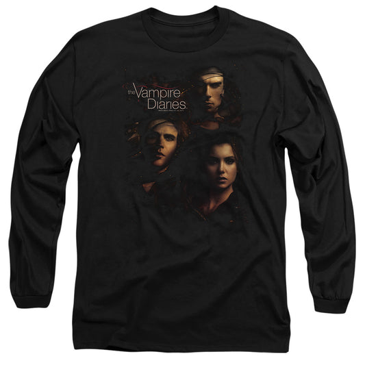 VAMPIRE DIARIES : SMOKEY VEIL L\S ADULT T SHIRT 18\1 Black 2X