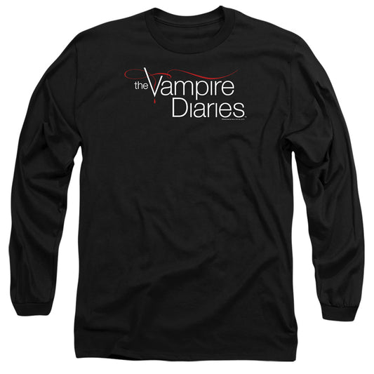 VAMPIRE DIARIES : THE VAMPIRE DIARIES LOGO L\S ADULT T SHIRT 18\1 Black MD