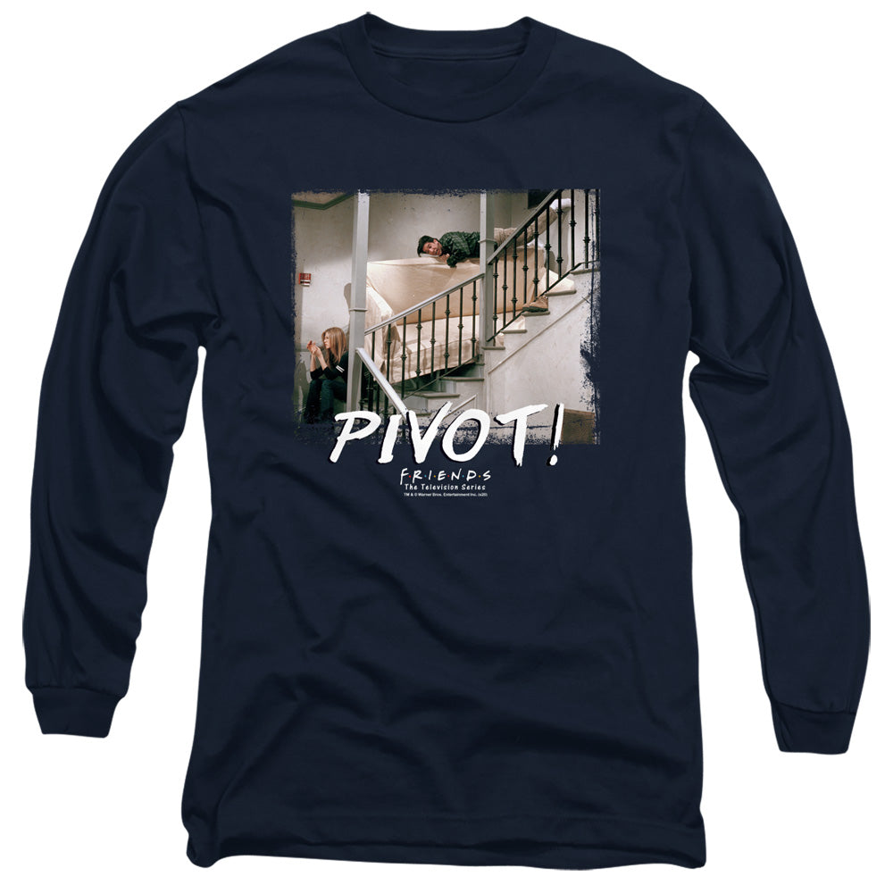 FRIENDS : PIVOT L\S ADULT T SHIRT 18\1 Navy 2X