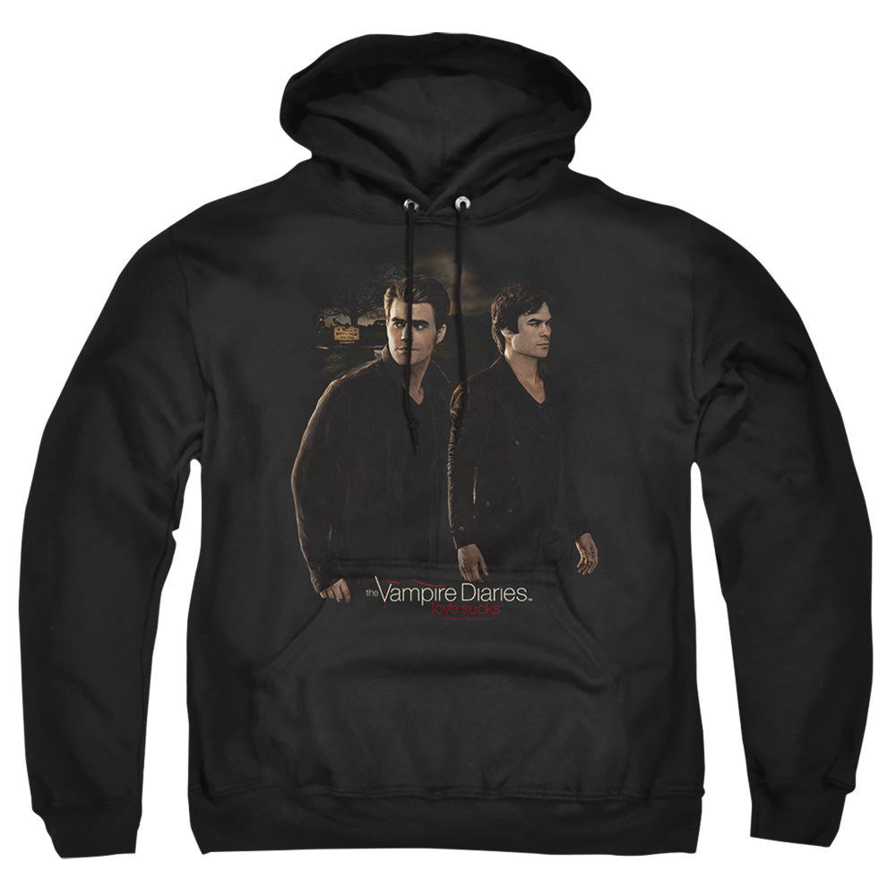 VAMPIRE DIARIES : BROTHERS ADULT PULL OVER HOODIE Black MD