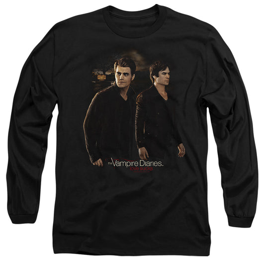 VAMPIRE DIARIES : BROTHERS L\S ADULT T SHIRT 18\1 Black 2X