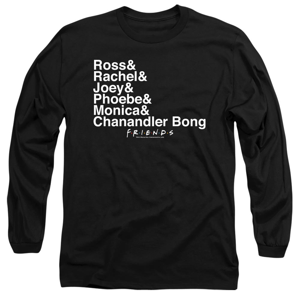 FRIENDS : CHANANDLER BONG L\S ADULT T SHIRT 18\1 Black 2X