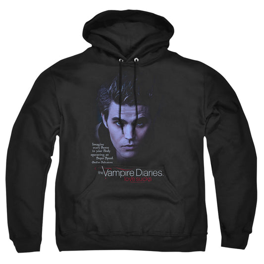 VAMPIRE DIARIES : SENSE YOUR BODY ADULT PULL OVER HOODIE Black 2X