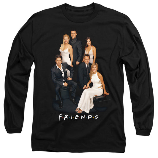 FRIENDS : CLASSY L\S ADULT T SHIRT 18\1 Black 2X