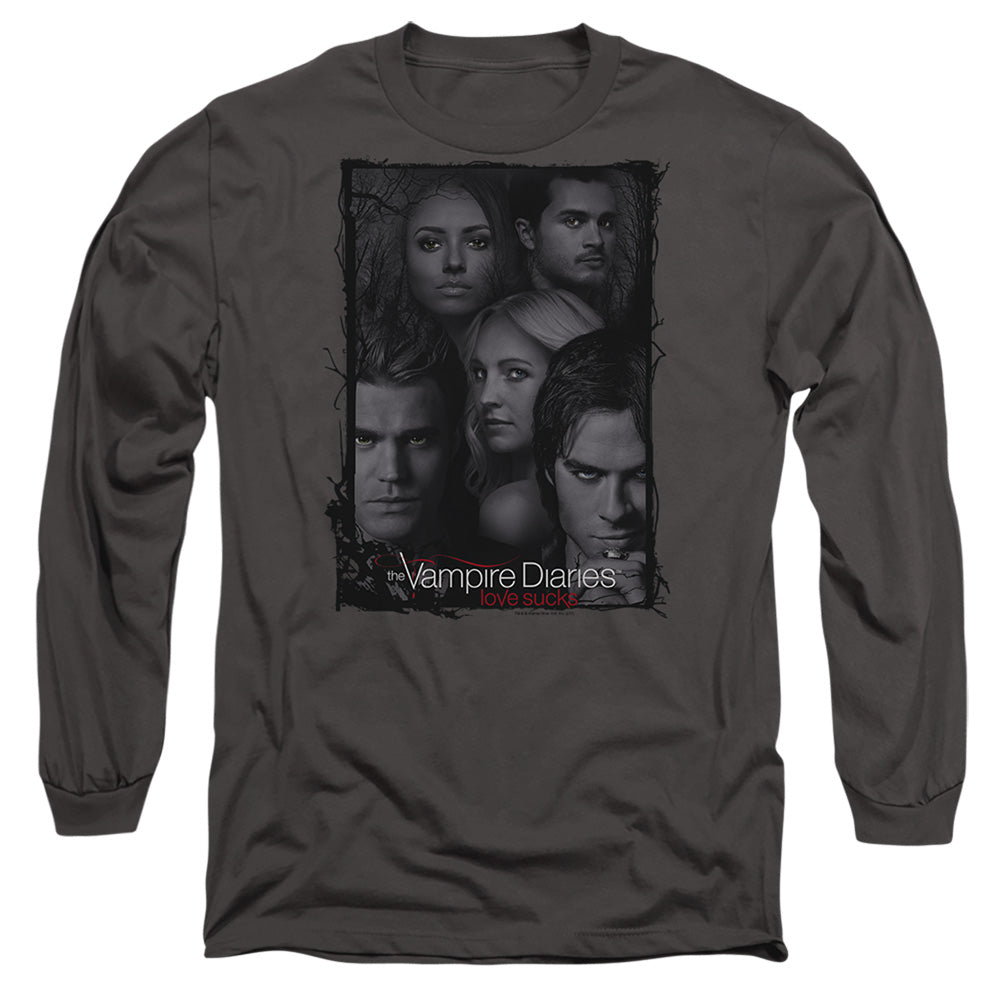 VAMPIRE DIARIES : SO HERE WE ARE L\S ADULT T SHIRT 18\1 Charcoal 2X