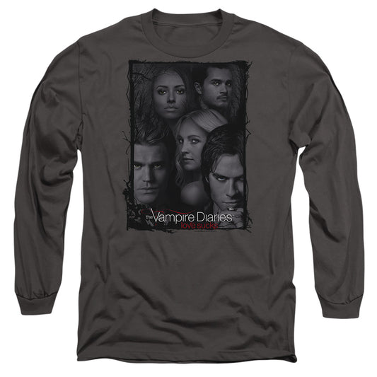 VAMPIRE DIARIES : SO HERE WE ARE L\S ADULT T SHIRT 18\1 Charcoal SM