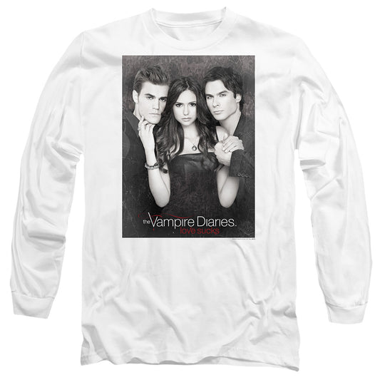 VAMPIRE DIARIES : THAT WAS THEN L\S ADULT T SHIRT 18\1 WHITE 3X