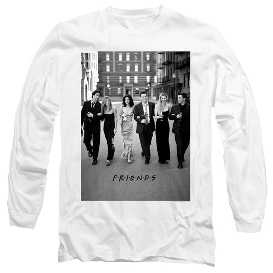 FRIENDS : WALK THE STREETS L\S ADULT T SHIRT 18\1 White 2X