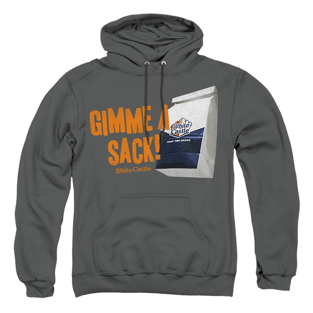 WHITE CASTLE : GIMMIE A SACK ADULT PULL OVER HOODIE Charcoal 2X