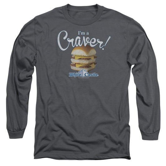 WHITE CASTLE : CRAVER L\S ADULT T SHIRT 18\1 CHARCOAL 2X