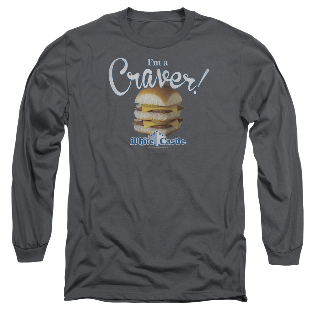 WHITE CASTLE : CRAVER L\S ADULT T SHIRT 18\1 CHARCOAL SM