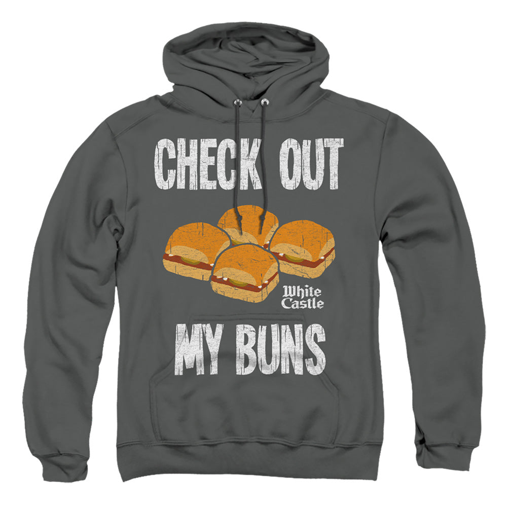 WHITE CASTLE : MY BUNS ADULT PULL OVER HOODIE Charcoal SM