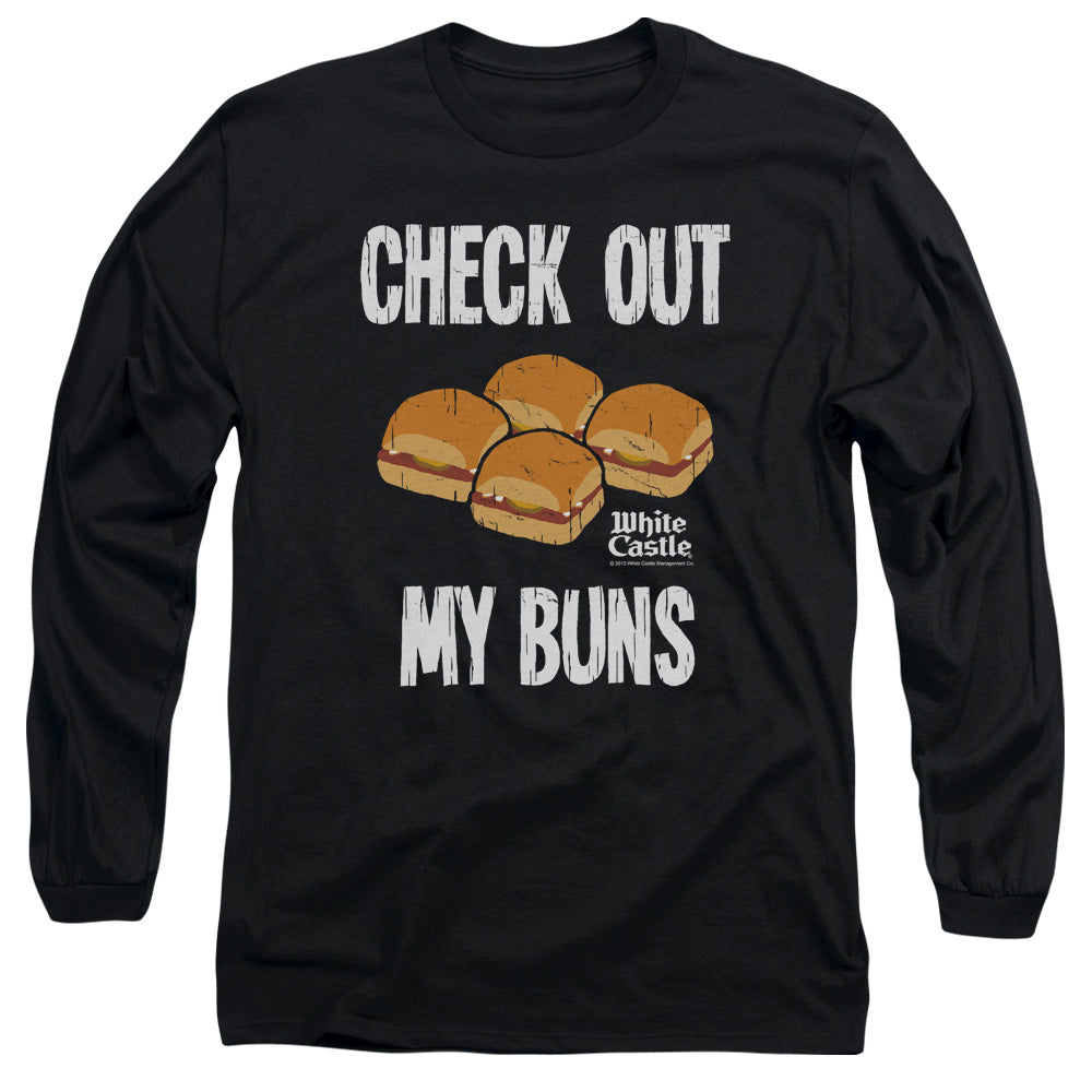 WHITE CASTLE : MY BUNS L\S ADULT T SHIRT 18\1 Black 2X