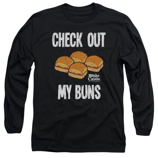 WHITE CASTLE : MY BUNS L\S ADULT T SHIRT 18\1 Black 2X