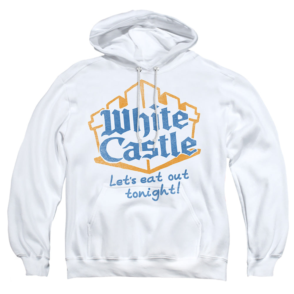 WHITE CASTLE : LET'S EAT ADULT PULL OVER HOODIE White 2X