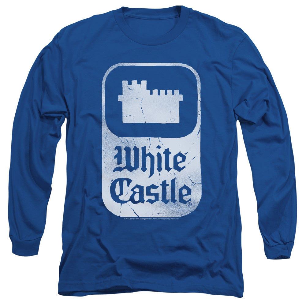 WHITE CASTLE : CLASSIC LOGO L\S ADULT T SHIRT 18\1 Royal Blue 2X