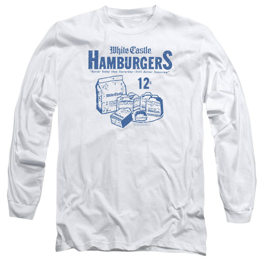 WHITE CASTLE : 12 CENTS L\S ADULT T SHIRT 18\1 White 2X