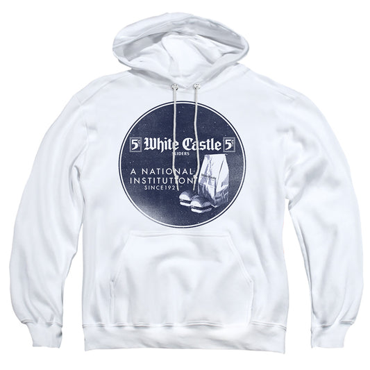 WHITE CASTLE : NATIONAL INSTITUTION ADULT PULL OVER HOODIE White MD